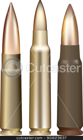 To use this stock image in your creative project, please select the size you need over to the right and click the "Add to Cart" button.
Your downloaded image will come with the Cutcaster watermark removed so don’t worry about the watermark you see on this page. Vector bullets stock vector clipart, Three rifle bullets. Vector illustration. by vtorous