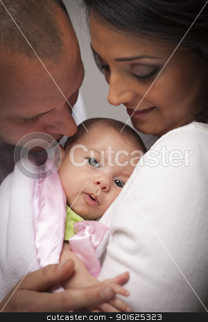 To use this stock image in your creative project, please select the size you need over to the right and click the "Add to Cart" button.
Your downloaded image will come with the Cutcaster watermark removed so don’t worry about the watermark you see on this page. Mixed Race Young Family with Newborn Baby stock photo, Happy Young Attractive Mixed Race Family with Newborn Baby. by Andy Dean