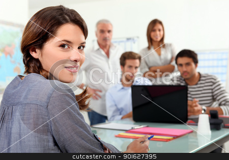 Students gathered around laptop in class Students gathered around laptop in class stock photo, Students gathered around laptop in class by photography33