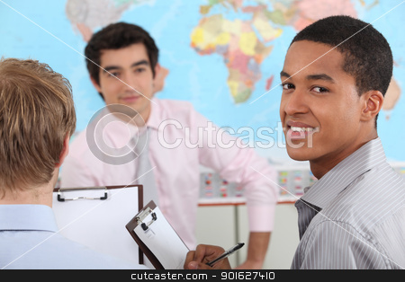 To use this stock image in your creative project, please select the size you need over to the right and click the "Add to Cart" button.
Your downloaded image will come with the Cutcaster watermark removed so don’t worry about the watermark you see on this page. young teacher and pupils in university stock photo, young teacher and pupils in university by photography33