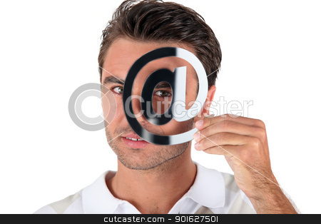 To use this stock image in your creative project, please select the size you need over to the right and click the "Add to Cart" button.
Your downloaded image will come with the Cutcaster watermark removed so don’t worry about the watermark you see on this page. Man holding at symbol stock photo, Man holding at symbol by photography33