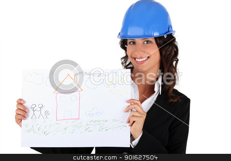 To use this stock image in your creative project, please select the size you need over to the right and click the "Add to Cart" button.
Your downloaded image will come with the Cutcaster watermark removed so don’t worry about the watermark you see on this page. architect businesswoman holding a drawing stock photo, architect businesswoman holding a drawing by photography33