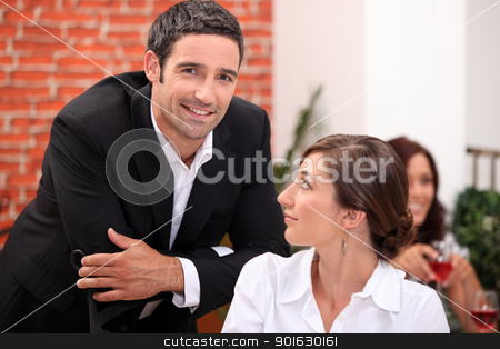 To use this stock image in your creative project, please select the size you need over to the right and click the "Add to Cart" button.
Your downloaded image will come with the Cutcaster watermark removed so don’t worry about the watermark you see on this page. Couple in restaurant stock photo, Couple in restaurant by photography33