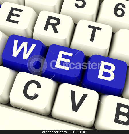 To use this stock image in your creative project, please select the size you need over to the right and click the "Add to Cart" button.
Your downloaded image will come with the Cutcaster watermark removed so don’t worry about the watermark you see on this page. Web Computer Keys Showing Online Websites Or Internet stock photo, Web Computer Keys In Blue Showing Online Websites Or Internet by stuartmiles