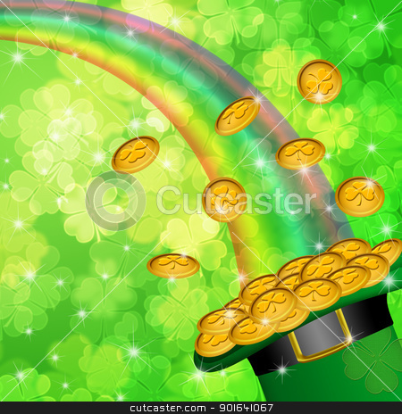 To use this stock image in your creative project, please select the size you need over to the right and click the "Add to Cart" button.
Your downloaded image will come with the Cutcaster watermark removed so don’t worry about the watermark you see on this page. Pot of Gold Shamrock Blurred Background stock photo, Pot of Gold and Rainbow Over Lucky Irish Shamrock Four-Leaf Clover Blurred Background Illustration by Jit Lim