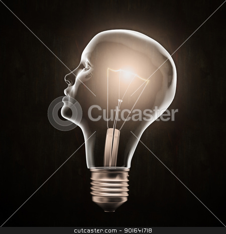 To use this stock image in your creative project, please select the size you need over to the right and click the "Add to Cart" button.
Your downloaded image will come with the Cutcaster watermark removed so don’t worry about the watermark you see on this page. Head shaped light bulb stock photo, Head shaped light bulb - creativity concept by Mopic