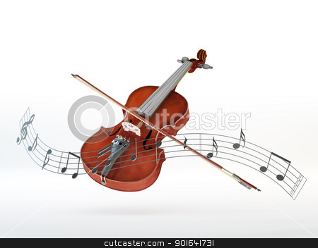 To use this stock image in your creative project, please select the size you need over to the right and click the "Add to Cart" button.
Your downloaded image will come with the Cutcaster watermark removed so don’t worry about the watermark you see on this page. Violin background stock photo, Violin with a bow surrounded by a line of floating musical notes by Mopic