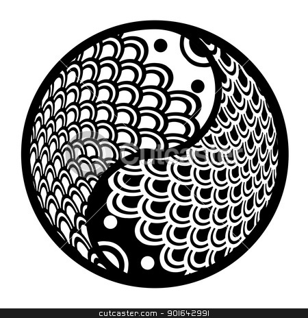 To use this stock image in your creative project, please select the size you need over to the right and click the "Add to Cart" button.
Your downloaded image will come with the Cutcaster watermark removed so don’t worry about the watermark you see on this page. Chinese Pair of Fish in Yin Yang Circle Illustration stock photo, Chinese Pair of Fish in Yin Yang Eternity Circle Illustration Black and White Clip Art by Jit Lim
