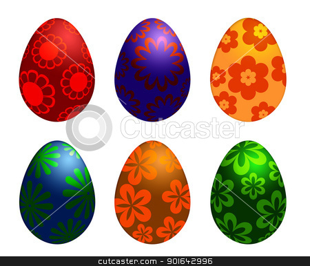 To use this stock image in your creative project, please select the size you need over to the right and click the "Add to Cart" button.
Your downloaded image will come with the Cutcaster watermark removed so don’t worry about the watermark you see on this page. Six Colorful Easter Day Eggs with Floral Designs stock photo, Six Colorful Happy Easter Day Eggs with Floral Designs Illustration Isolated on White Background by Jit Lim