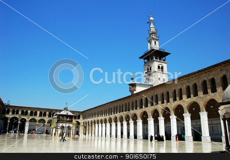 Mosque in Damascus Mosque in Damascus stock photo, Landmark of the famous Omayyad Mosque in Damascus,Syria. by John Young