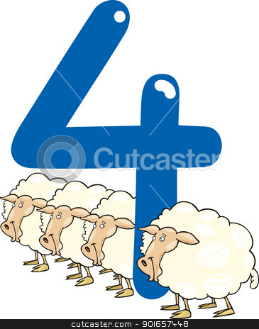 To use this stock image in your creative project, please select the size you need over to the right and click the "Add to Cart" button.
Your downloaded image will come with the Cutcaster watermark removed so don’t worry about the watermark you see on this page. number four and 4 sheeps stock vector clipart, cartoon illustration with number four and sheeps by Igor Zakowski