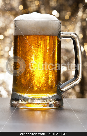 To use this stock image in your creative project, please select the size you need over to the right and click the "Add to Cart" button.
Your downloaded image will come with the Cutcaster watermark removed so don’t worry about the watermark you see on this page. Beer mug in front of a glittering background stock photo, Beer mug in front of a glittering background with a cool beer by Ulrich Schade
