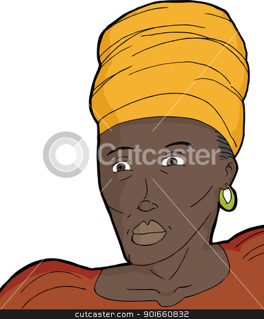 To use this stock image in your creative project, please select the size you need over to the right and click the "Add to Cart" button.
Your downloaded image will come with the Cutcaster watermark removed so don’t worry about the watermark you see on this page. African Muslim Woman stock vector clipart, Muslim woman in traditional African clothing over white background by Eric Basir