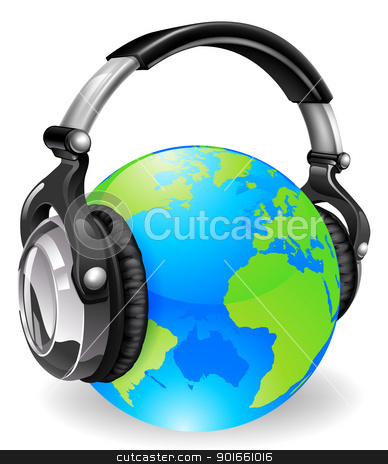 To use this stock image in your creative project, please select the size you need over to the right and click the "Add to Cart" button.
Your downloaded image will come with the Cutcaster watermark removed so don’t worry about the watermark you see on this page. World globe music headphones stock vector clipart, A pair of audio music headphones on a world globe
by Christos Georghiou