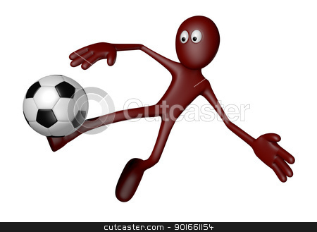 To use this stock image in your creative project, please select the size you need over to the right and click the "Add to Cart" button.
Your downloaded image will come with the Cutcaster watermark removed so don’t worry about the watermark you see on this page. soccer stock photo, red guy with soccer ball - 3d illustration by J?