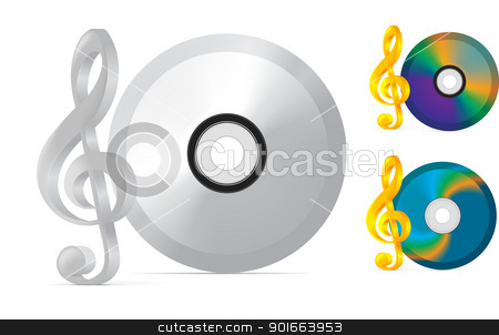 To use this stock image in your creative project, please select the size you need over to the right and click the "Add to Cart" button.
Your downloaded image will come with the Cutcaster watermark removed so don’t worry about the watermark you see on this page. compact disc with treble clef stock photo, compact disc with treble clef on white background by sermax55