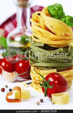 To use this stock image in your creative project, please select the size you need over to the right and click the "Add to Cart" button.
Your downloaded image will come with the Cutcaster watermark removed so don’t worry about the watermark you see on this page. Italian Pasta stock photo, Italian Pasta with tomatoes, olive oil and basil on a white background by klenova
