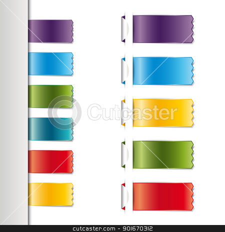 To use this stock image in your creative project, please select the size you need over to the right and click the "Add to Cart" button.
Your downloaded image will come with the Cutcaster watermark removed so don’t worry about the watermark you see on this page. Ribbons stock vector clipart, Ribbons set, isolated on white background by Miroslava Hlavacova