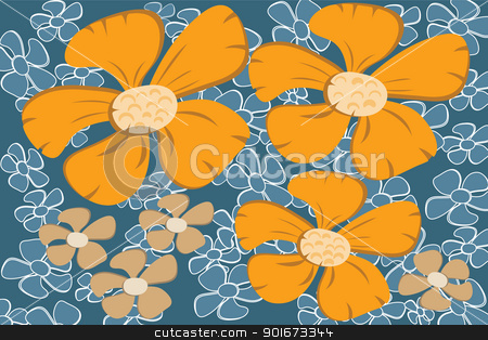 To use this stock image in your creative project, please select the size you need over to the right and click the "Add to Cart" button.
Your downloaded image will come with the Cutcaster watermark removed so don’t worry about the watermark you see on this page. Flower abstract background stock vector clipart, Retro style flower background abstract vector image. by antkevyv