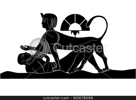 To use this stock image in your creative project, please select the size you need over to the right and click the "Add to Cart" button.
Your downloaded image will come with the Cutcaster watermark removed so don’t worry about the watermark you see on this page. vector sphinx and failed puzzler stock vector clipart, Sphinx and failure guesser - illustrations of the mythical creatures of ancient Egypt by Siloto