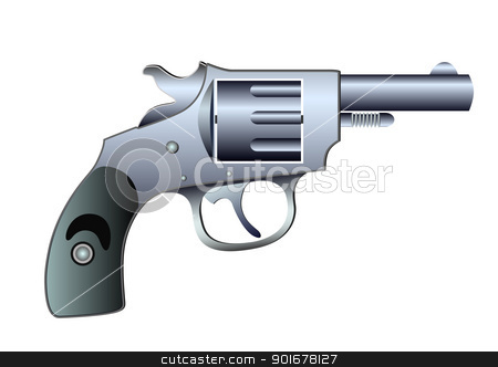 Colt - vector colt - vector stock vector clipart, Image of the fire-arm - colt - vector by Siloto