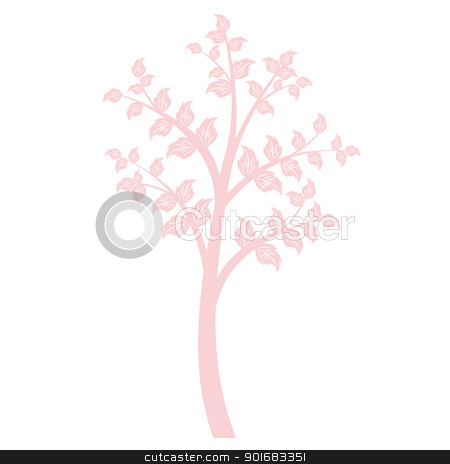 Art Tree Art Tree stock vector clipart, Beautiful art tree isolated on whirte background by Ingvar Bjork