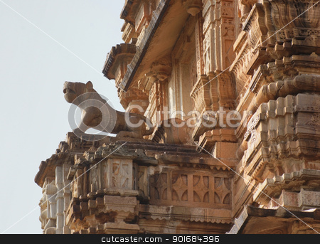 Architectural detail in India architectural detail in India stock photo, ornamented architectural detail with sculptures and figures in India by prill