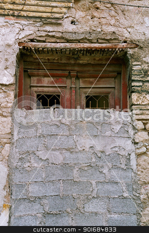 Bricked up vintage door and grungy wall bricked up vintage door and grungy wall stock photo, Bricked up vintage door and grungy wall. Abandoned house exterior. by sirylok