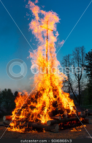 To use this stock image in your creative project, please select the size you need over to the right and click the "Add to Cart" button.
Your downloaded image will come with the Cutcaster watermark removed so don’t worry about the watermark you see on this page. walpurgis night stock photo, walpurgis night burning wood and religion cross with huge flames by Artush