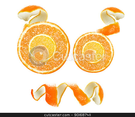 To use this stock image in your creative project, please select the size you need over to the right and click the "Add to Cart" button.
Your downloaded image will come with the Cutcaster watermark removed so don’t worry about the watermark you see on this page. orange slices stock photo, Cartoon face created from orange slices and peel. by Designsstock
