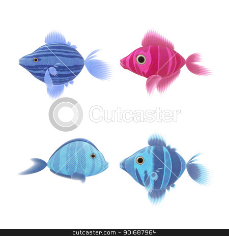 To use this stock image in your creative project, please select the size you need over to the right and click the "Add to Cart" button.
Your downloaded image will come with the Cutcaster watermark removed so don’t worry about the watermark you see on this page. four fish illustrations stock photo, An image of four nice fish illustrations by Markus Gann