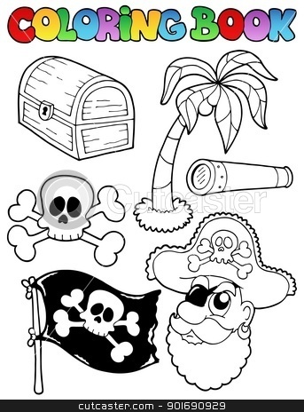 To use this stock image in your creative project, please select the size you need over to the right and click the "Add to Cart" button.
Your downloaded image will come with the Cutcaster watermark removed so don’t worry about the watermark you see on this page. Coloring book with pirate topic 7 stock vector clipart, Coloring book with pirate topic 7 - vector illustration. by Klara Viskova