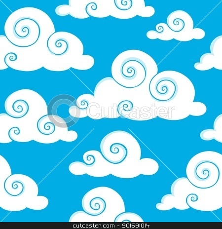 To use this stock image in your creative project, please select the size you need over to the right and click the "Add to Cart" button.
Your downloaded image will come with the Cutcaster watermark removed so don’t worry about the watermark you see on this page. Seamless background with clouds 6 stock vector clipart, Seamless background with clouds 6 - vector illustration. by Klara Viskova