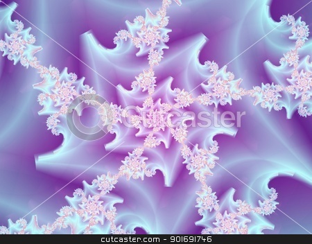 Coral Spiral Coral Spiral stock photo, Digital abstract image with a spiral design in blue, and pink. by Colin Forrest