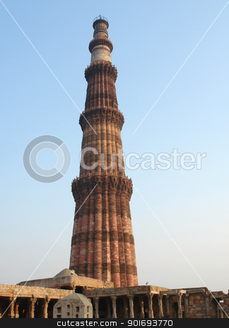 Qutb Minar Qutb Minar stock photo, historic tower near Delhi in India named Qutb Minar by prill