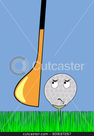 To use this stock image in your creative project, please select the size you need over to the right and click the "Add to Cart" button.
Your downloaded image will come with the Cutcaster watermark removed so don’t worry about the watermark you see on this page. angry golfball awaiting stroke stock vector clipart, Cartoon illustration - frightened golf ball awaiting stroke by Siloto