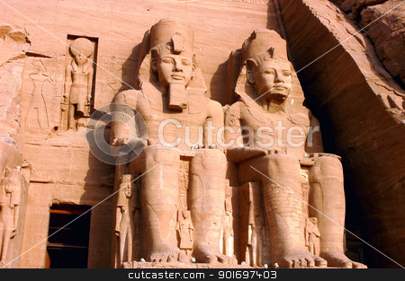 Landmark of the famous Ramses II statues at Abu Simbel in Egypt Landmark of the famous Ramses II statues at Abu Simbel in Egypt stock photo, Landmark of the famous Ramses II statues at Abu Simbel in Egypt by John Young