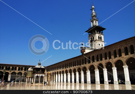Mosque in Damascus Mosque in Damascus stock photo, Landmark of the famous Omayyad Mosque in Damascus,Syria. by John Young