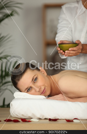 To use this stock image in your creative project, please select the size you need over to the right and click the "Add to Cart" button.
Your downloaded image will come with the Cutcaster watermark removed so don’t worry about the watermark you see on this page. Woman having a back massage stock photo, Woman having a back massage by photography33