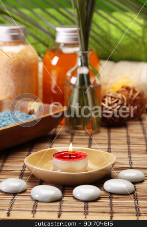 Oils and candles Oils and candles stock photo, Take care about your body in SPA. Zen and relax by fikmik
