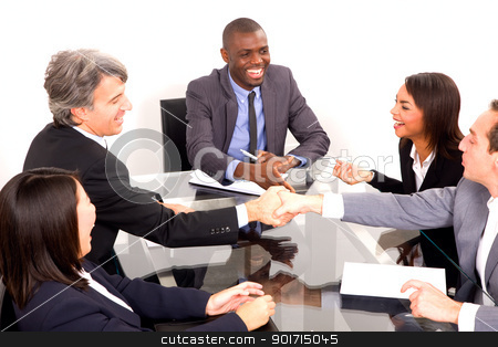 To use this stock image in your creative project, please select the size you need over to the right and click the "Add to Cart" button.
Your downloaded image will come with the Cutcaster watermark removed so don’t worry about the watermark you see on this page. multi-ethnic team during a meeting stock photo, multi-ethnic team during a meeting by ambrophoto