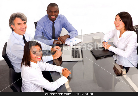 To use this stock image in your creative project, please select the size you need over to the right and click the "Add to Cart" button.
Your downloaded image will come with the Cutcaster watermark removed so don’t worry about the watermark you see on this page. multi-ethnic team during a meeting stock photo, multi-ethnic team during a meeting by ambrophoto