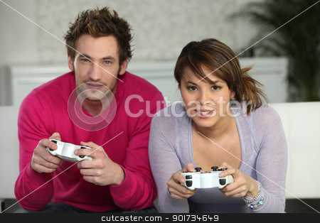 To use this stock image in your creative project, please select the size you need over to the right and click the "Add to Cart" button.
Your downloaded image will come with the Cutcaster watermark removed so don’t worry about the watermark you see on this page. Young people playing computer games stock photo, Young people playing computer games by photography33