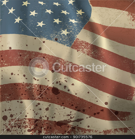 To use this stock image in your creative project, please select the size you need over to the right and click the "Add to Cart" button.
Your downloaded image will come with the Cutcaster watermark removed so don’t worry about the watermark you see on this page. Waving vintage American flag textured background. With dry blood stock vector clipart, Waving vintage American flag textured background. With dry blood spots. Vector, EPS10
by pashabo