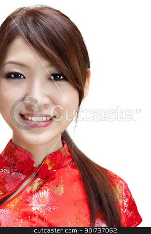 To use this stock image in your creative project, please select the size you need over to the right and click the "Add to Cart" button.
Your downloaded image will come with the Cutcaster watermark removed so don’t worry about the watermark you see on this page. Oriental girl stock photo, Cute Oriental girl on white background by szefei
