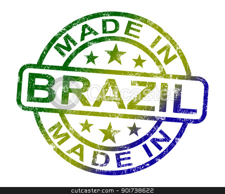 Made In Brazil Stamp Shows Brazilian Product Or Produce Made In Brazil Stamp Shows Brazilian Product Or Produce stock photo, Made In Brazil Stamp Showing Brazilian Product Or Produce by stuartmiles