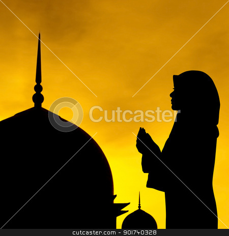 Silhouette of a mosque Silhouette of a mosque stock photo, Silhouette of a mosque in sunset. by szefei