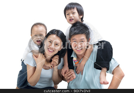 To use this stock image in your creative project, please select the size you need over to the right and click the "Add to Cart" button.
Your downloaded image will come with the Cutcaster watermark removed so don’t worry about the watermark you see on this page. Happy Asian family stock photo, Happy Asian family on white background by szefei