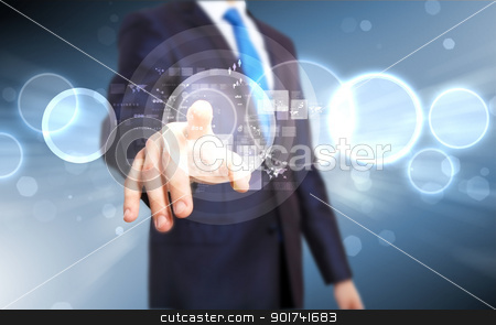 Virtual technology in business Virtual technology in business stock photo, Business person working with modern virtual technology by Sergey Nivens