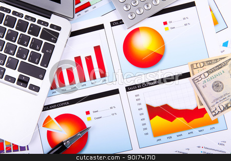 Financial papers on the table Financial papers on the table stock photo, Financial paper charts and graphs on the table by Sergey Nivens